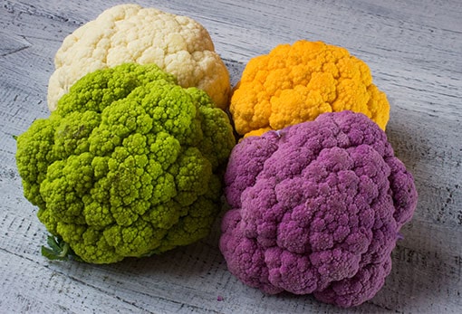 Cauliflower color varieties