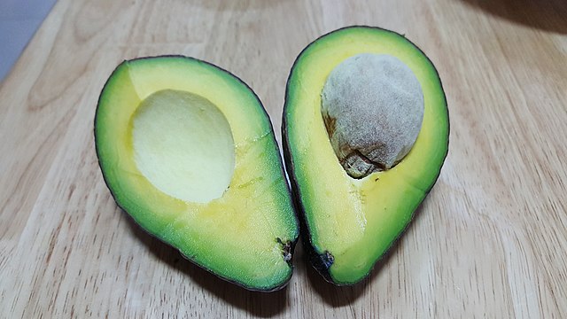 Sliced avocado fruit